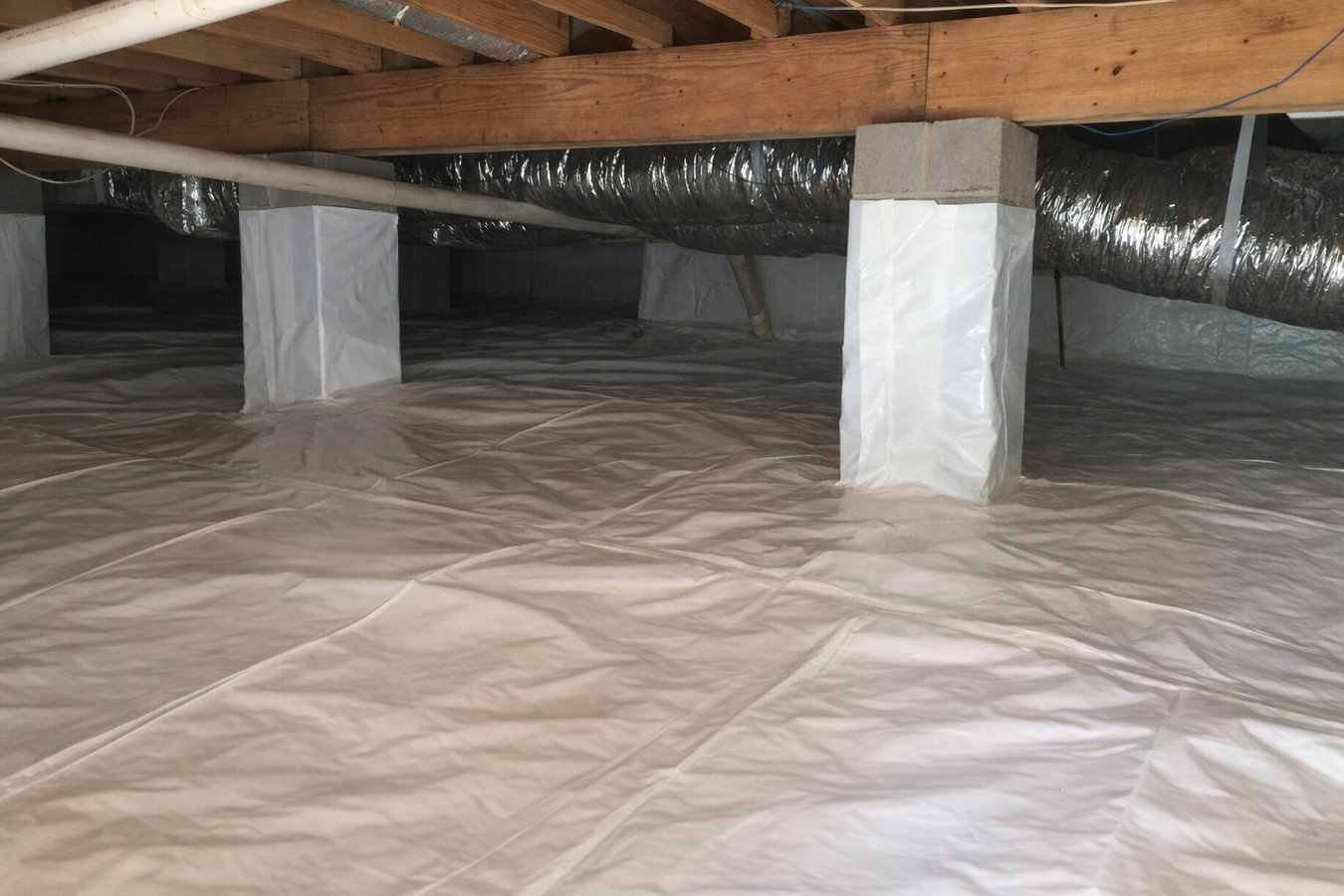 Crawl space vapor barrier